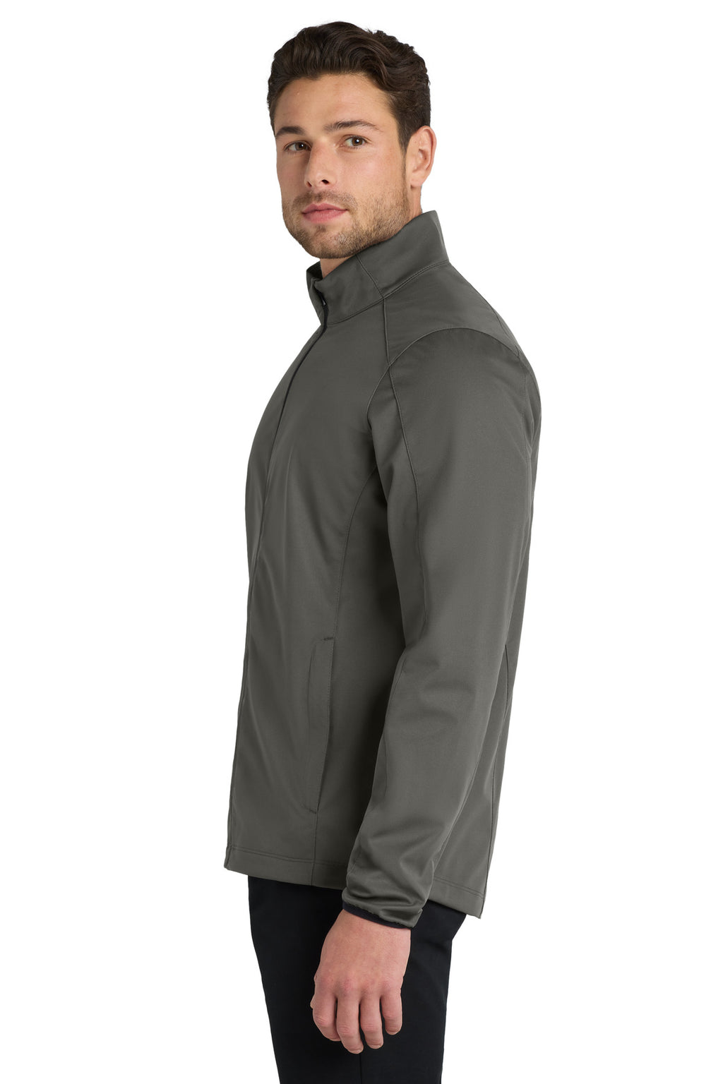 Port Authority Active Soft Shell Jacket. J717 - Grey Steel - side