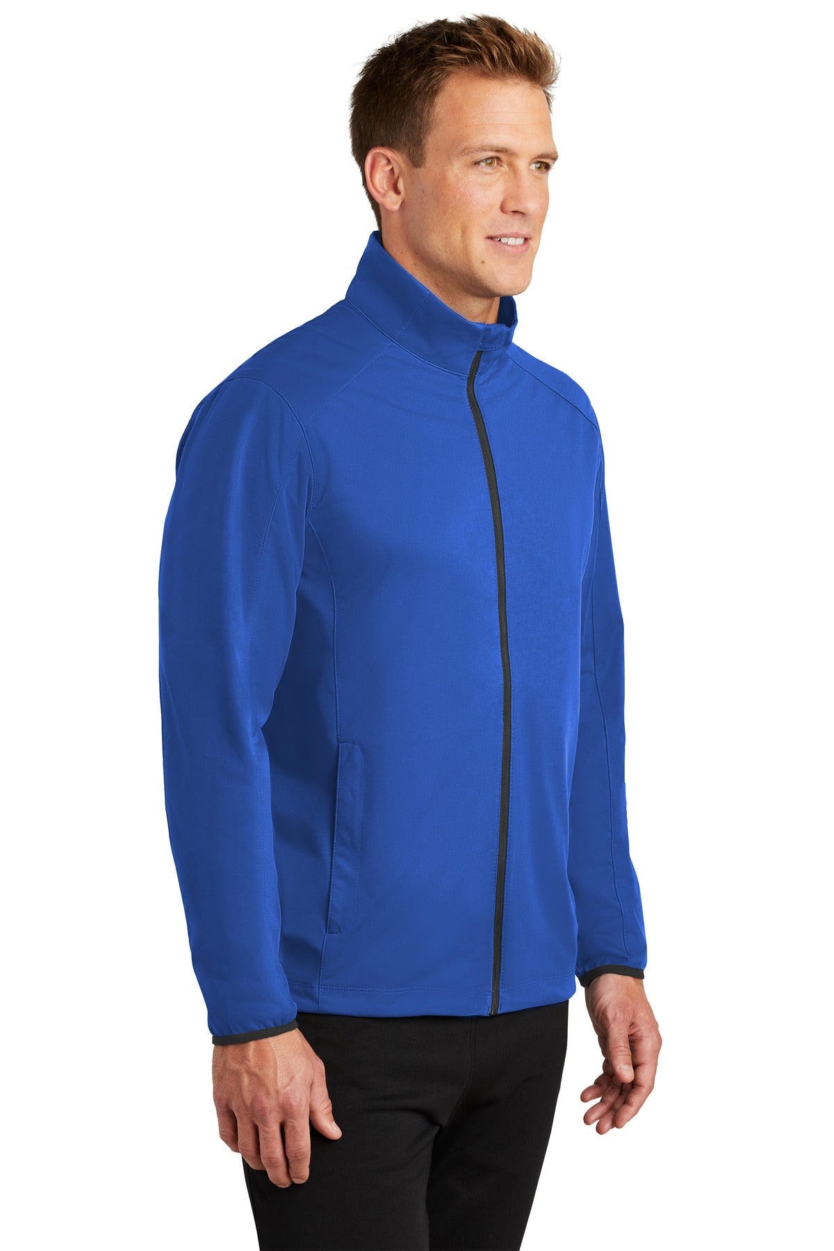 Port Authority Active Soft Shell Jacket. J717 - True Royal - three_q