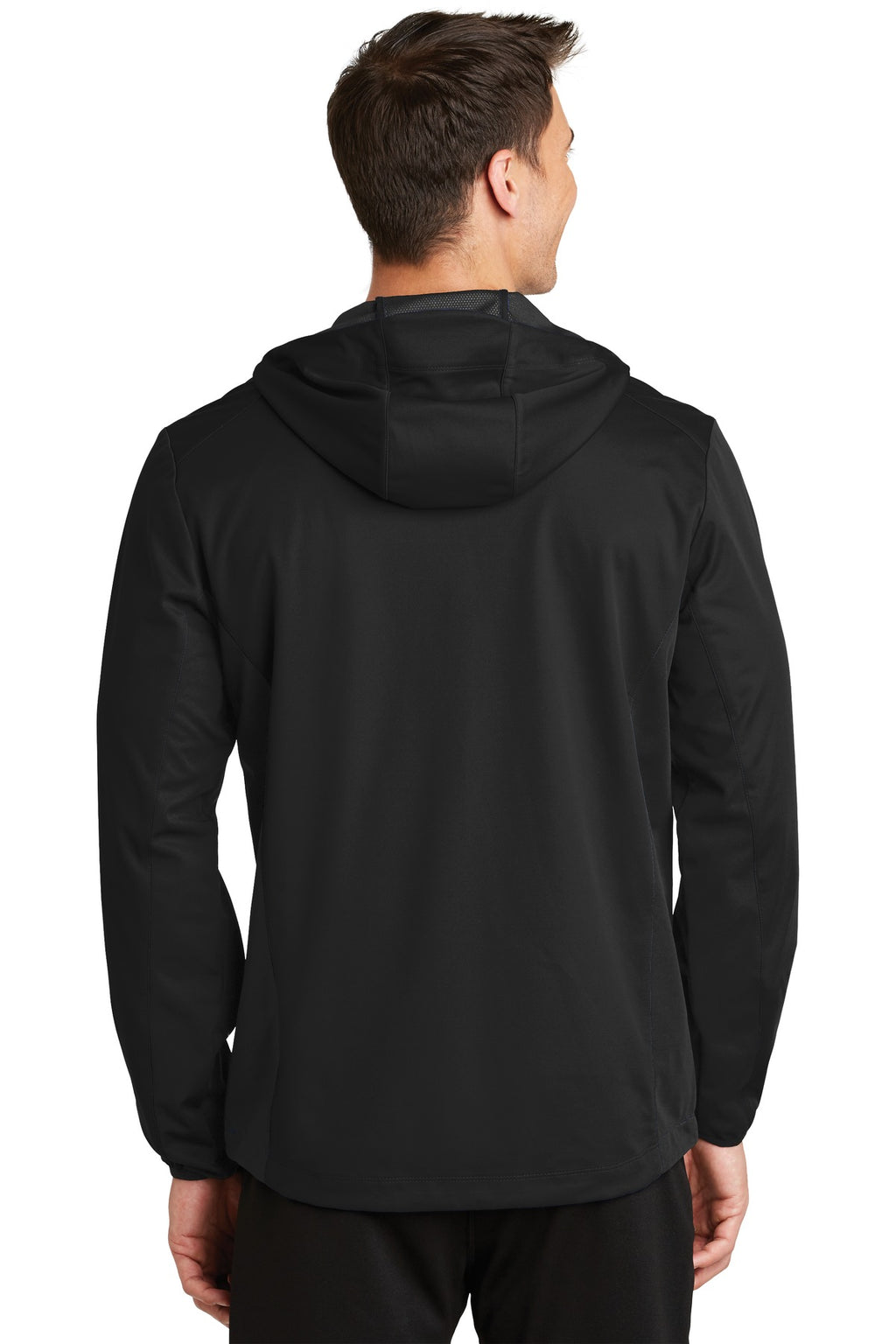 Port Authority Active Hooded Soft Shell Jacket. J719 - Deep Black - back