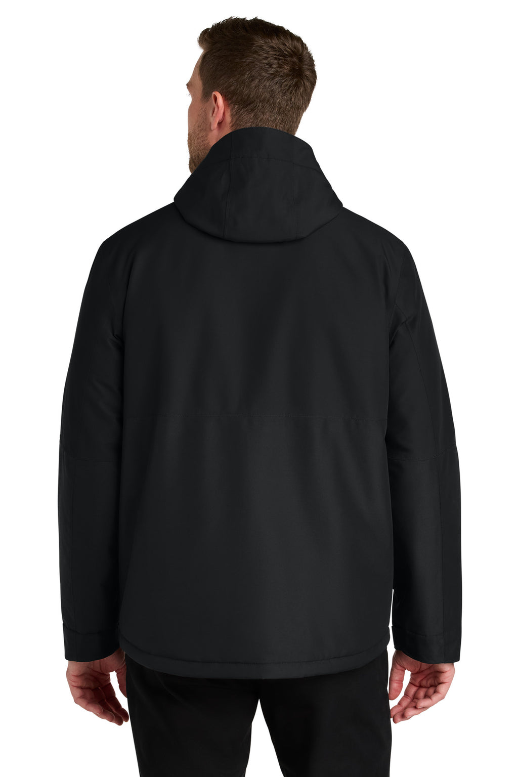 Port Authority Insulated Heavy Ripstop Jacket J721 - Deep Black - back
