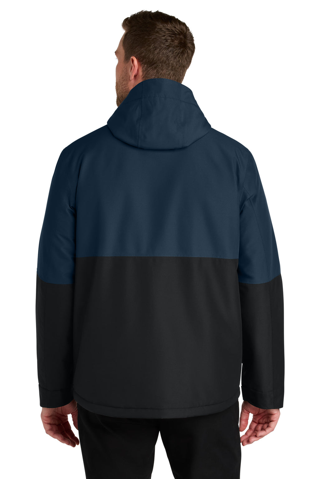 Port Authority Insulated Heavy Ripstop Jacket J721 - Dress Blue Navy/ Deep Black - back