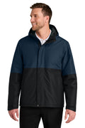 Port Authority Insulated Heavy Ripstop Jacket J721 - Dress Blue Navy/ Deep Black - front