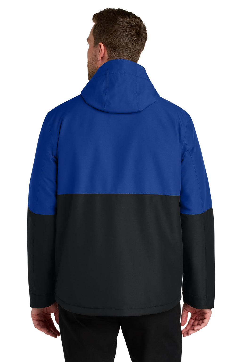 Port Authority Insulated Heavy Ripstop Jacket J721 - True Royal/ Deep Black - back