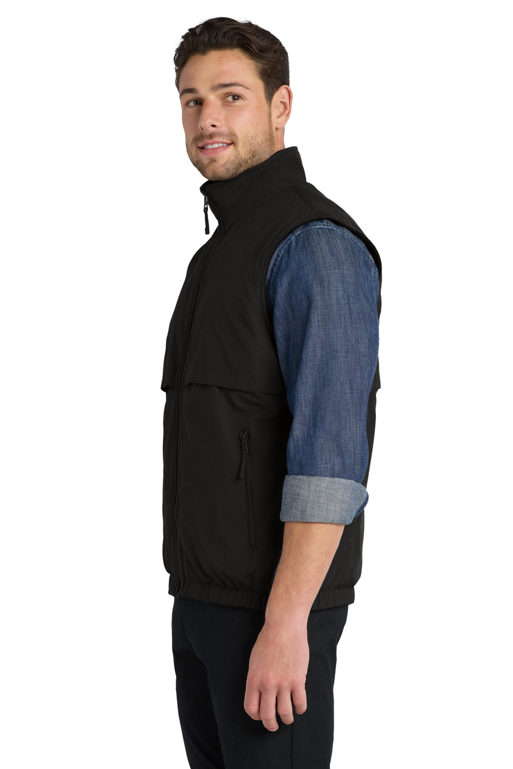 Port Authority Reversible Charger Vest. J7490 - True Black - side