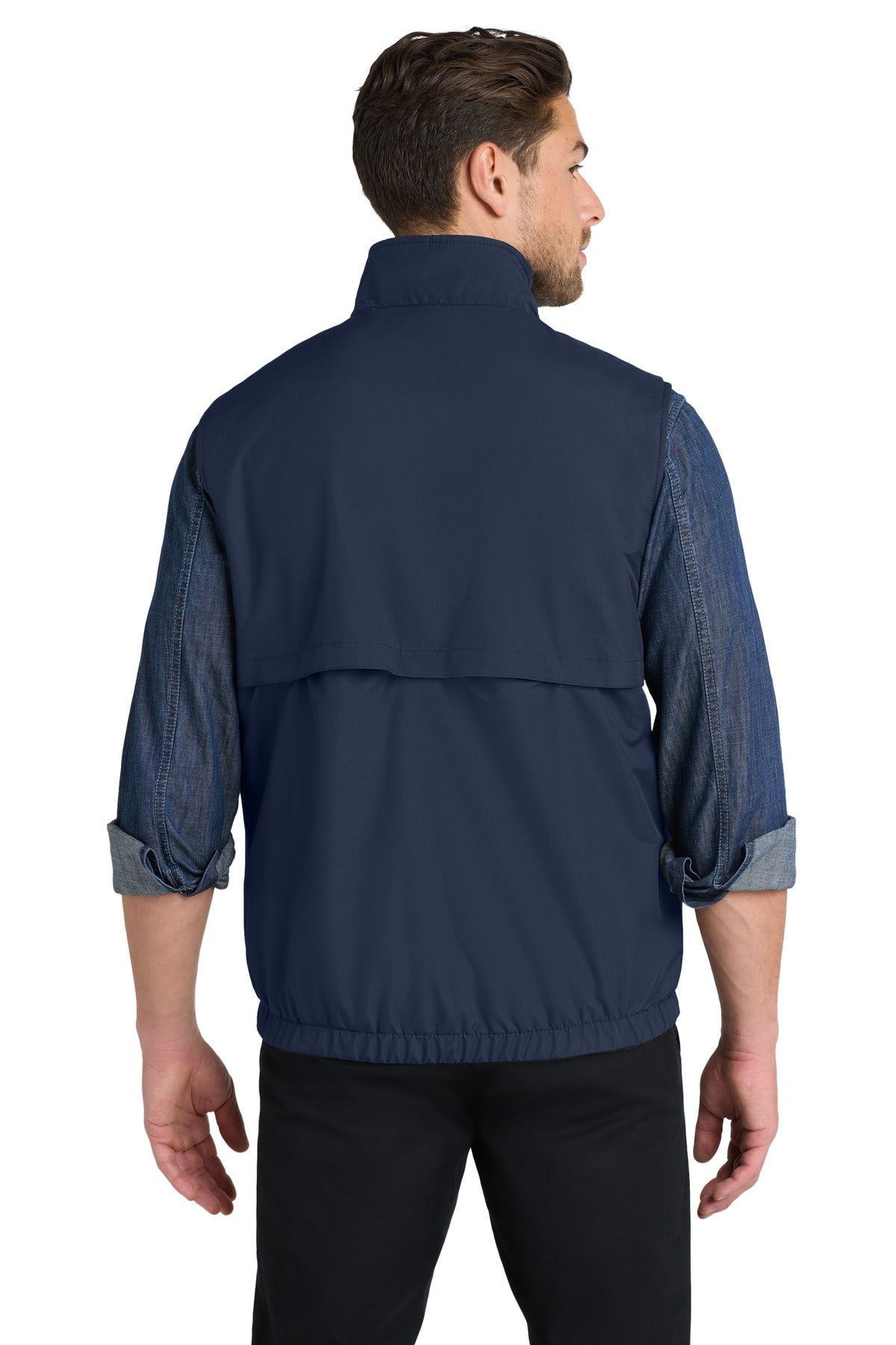 Port Authority Reversible Charger Vest. J7490 - True Navy - back