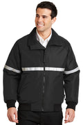 Port Authority Challenger Jacket with Reflective Taping J754R - True Black/ True Black/ Reflective - front