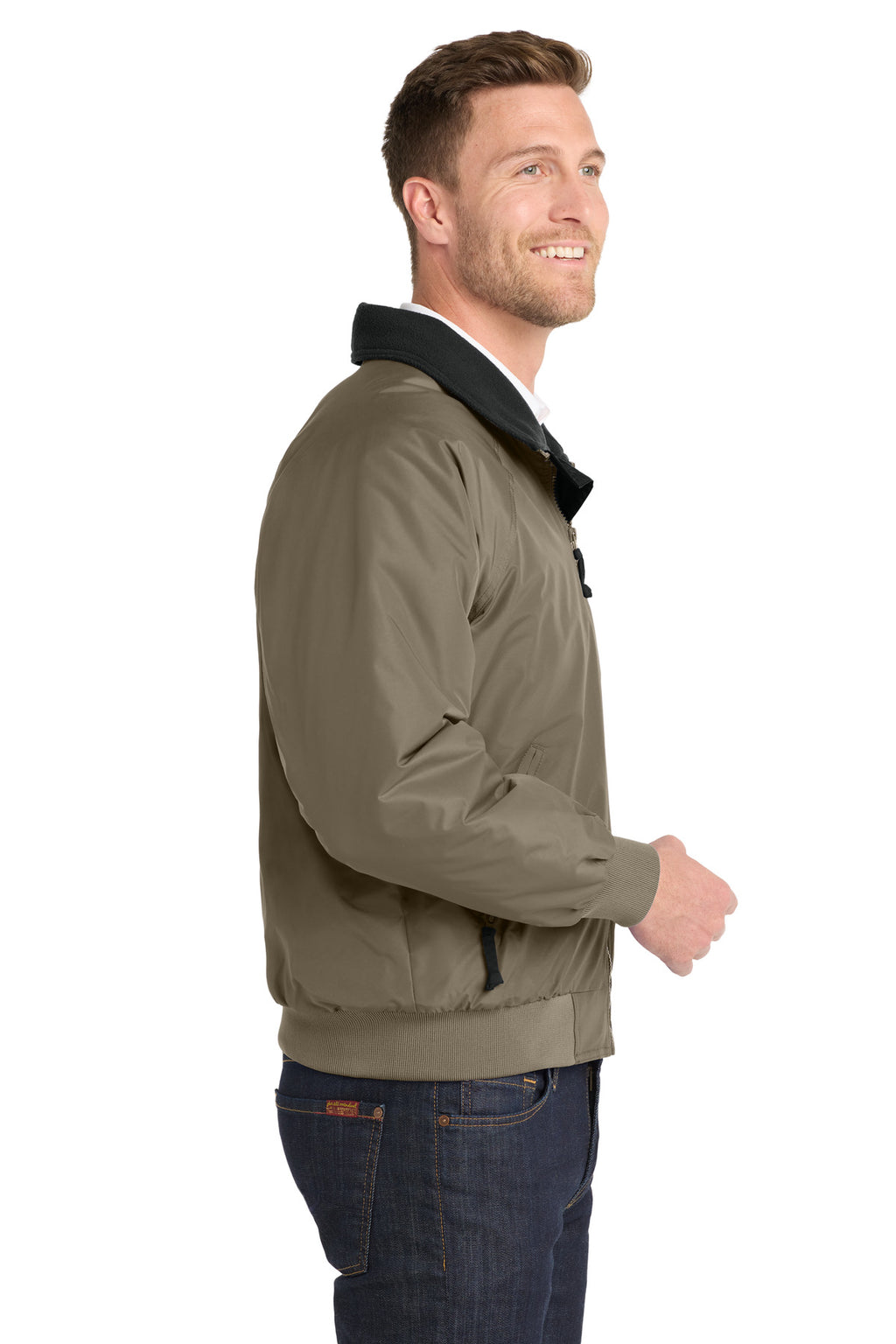 Port Authority Challenger Jacket. J754 - Khaki/ True Black - side