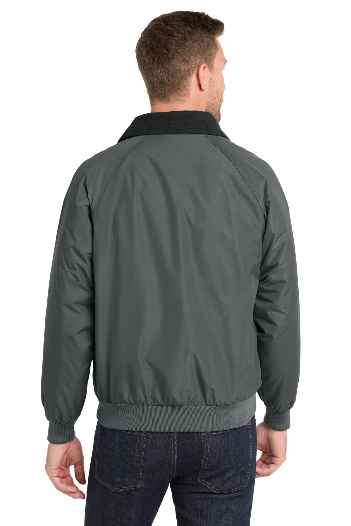 Port Authority Challenger Jacket. J754 - Steel Grey/ True Black - back