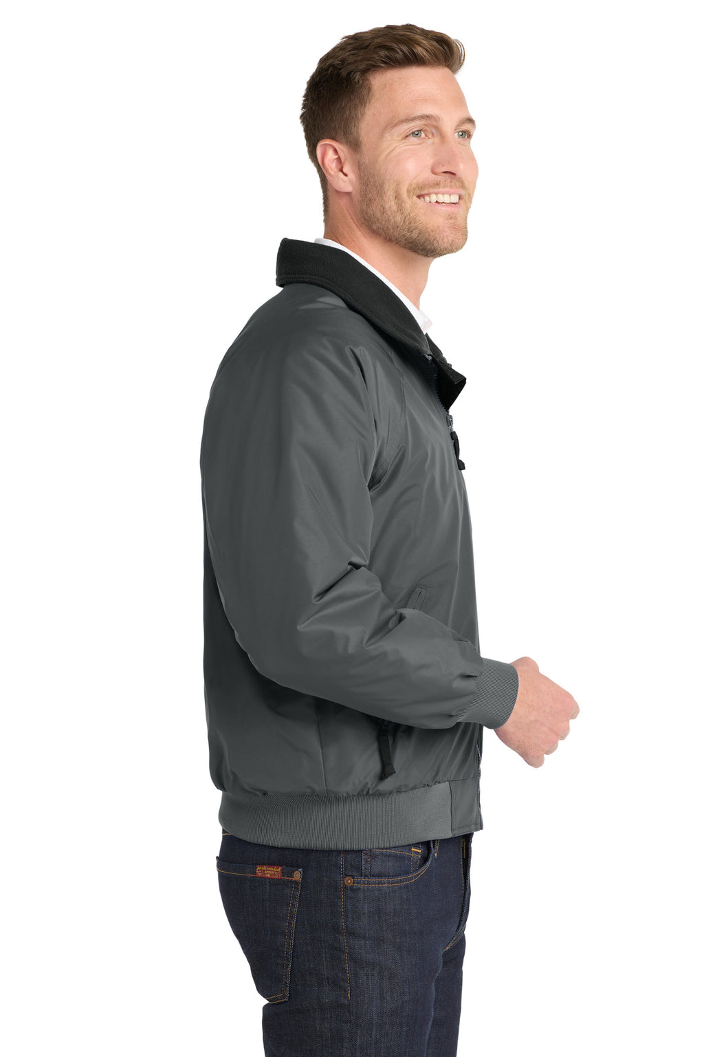 Port Authority Challenger Jacket. J754 - Steel Grey/ True Black - side