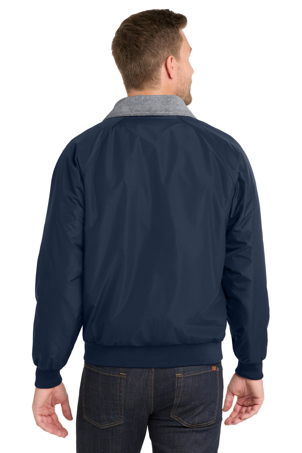 Port Authority Challenger Jacket. J754 - True Navy/ Grey Heather - back