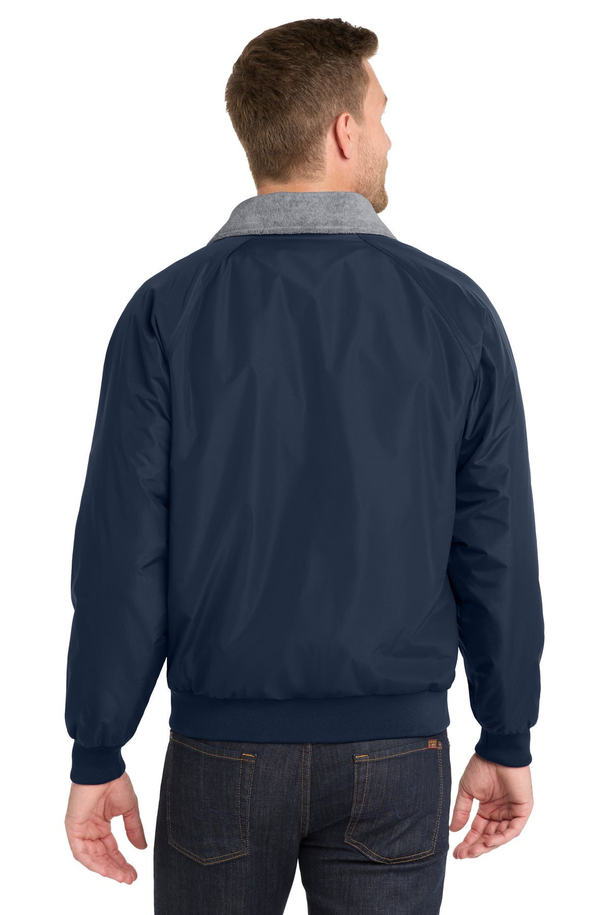 Port Authority Challenger Jacket. J754 - True Navy/ Grey Heather - back