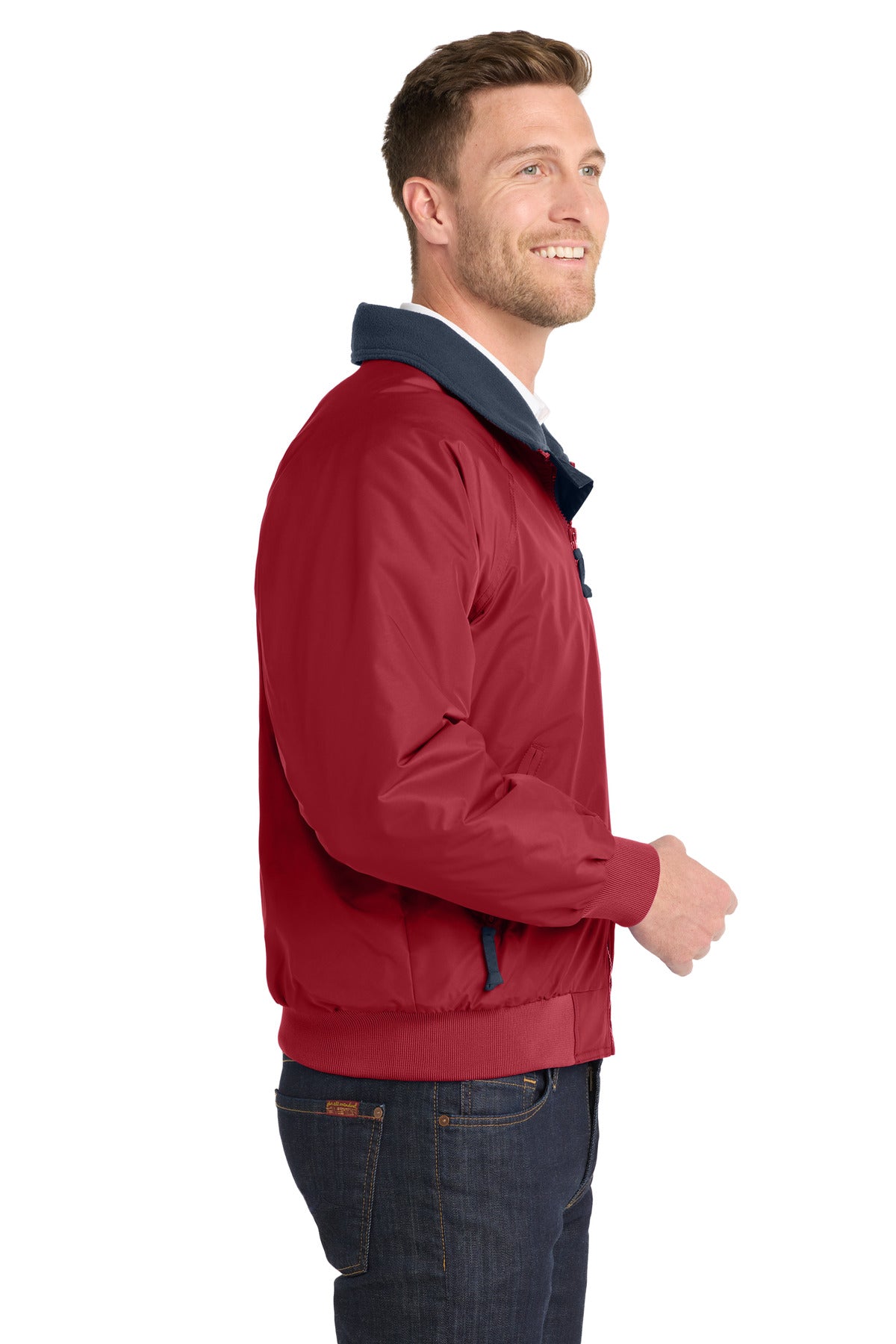 Port Authority Challenger Jacket. J754 - True Red/ True Navy - side