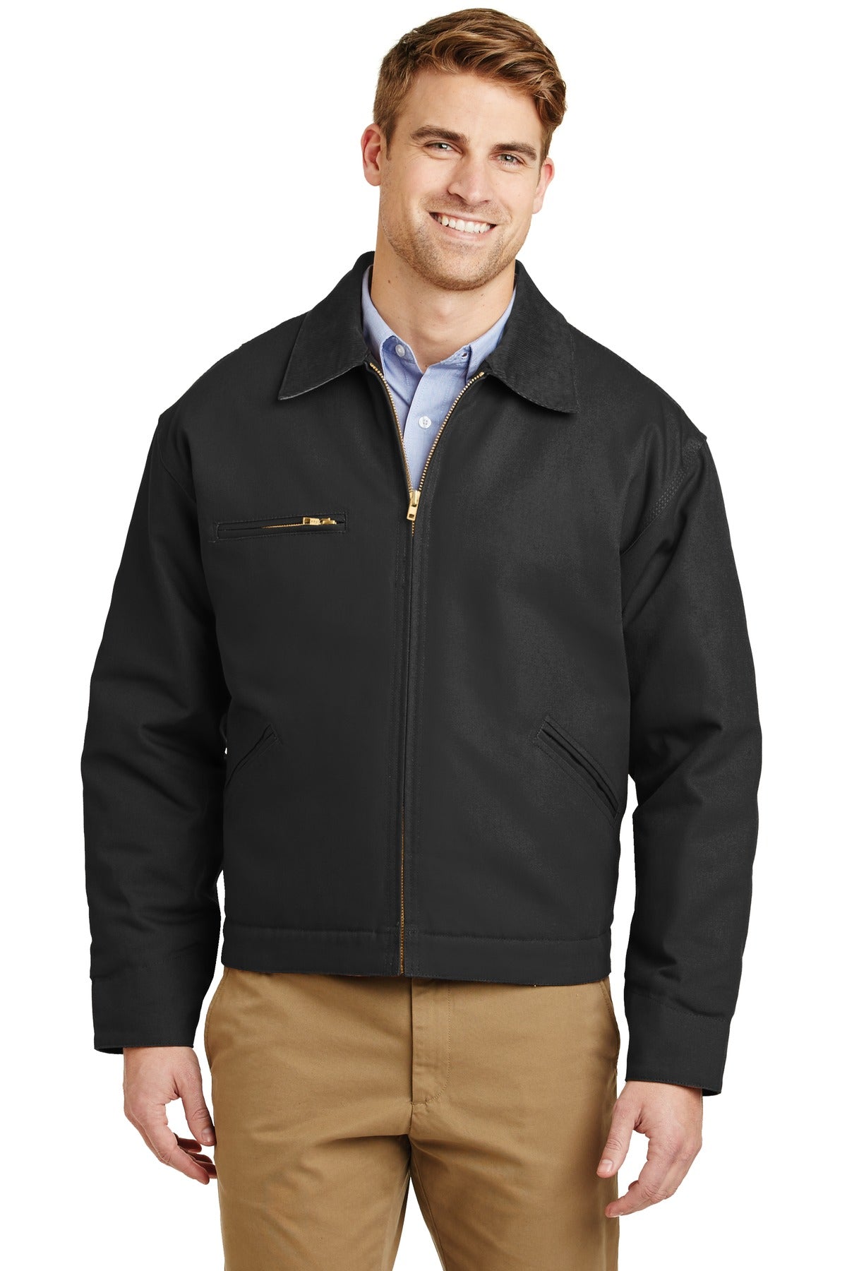 CornerStone - Duck Cloth Work Jacket. J763 - Black - front