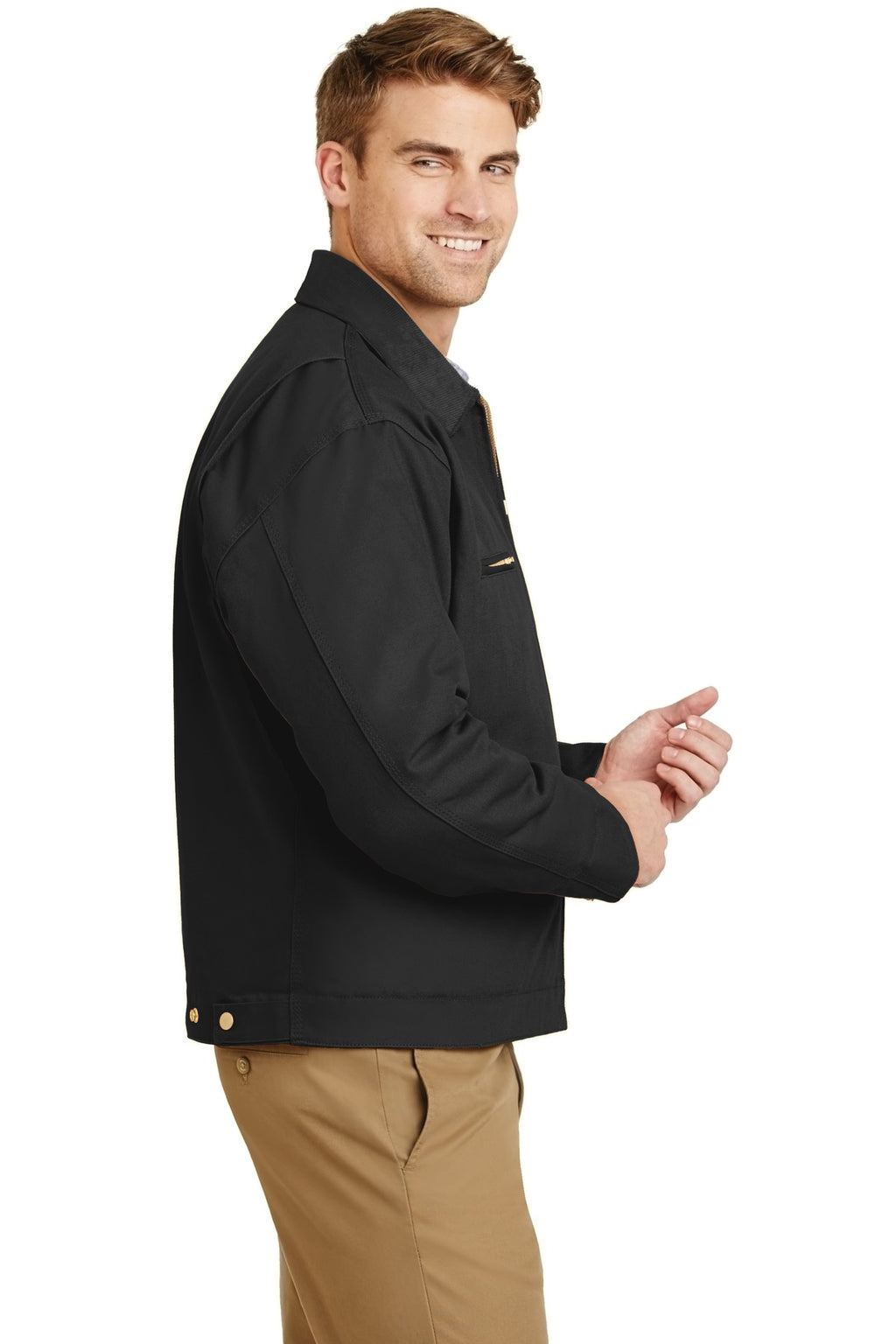 CornerStone - Duck Cloth Work Jacket. J763 - Black - side