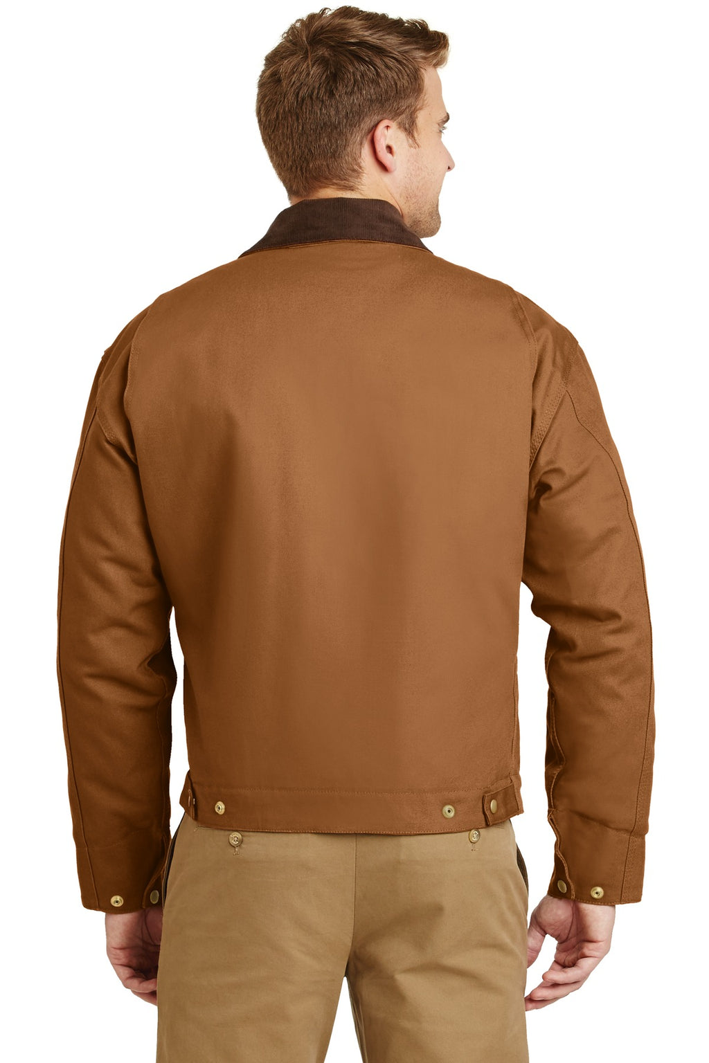 CornerStone - Duck Cloth Work Jacket. J763 - Duck Brown - back