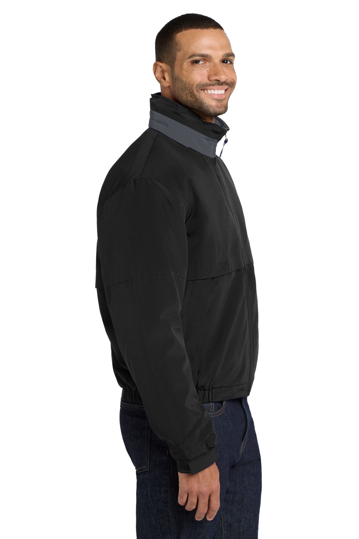 Port Authority Legacy Jacket. J764 - Black/ Steel Grey - side