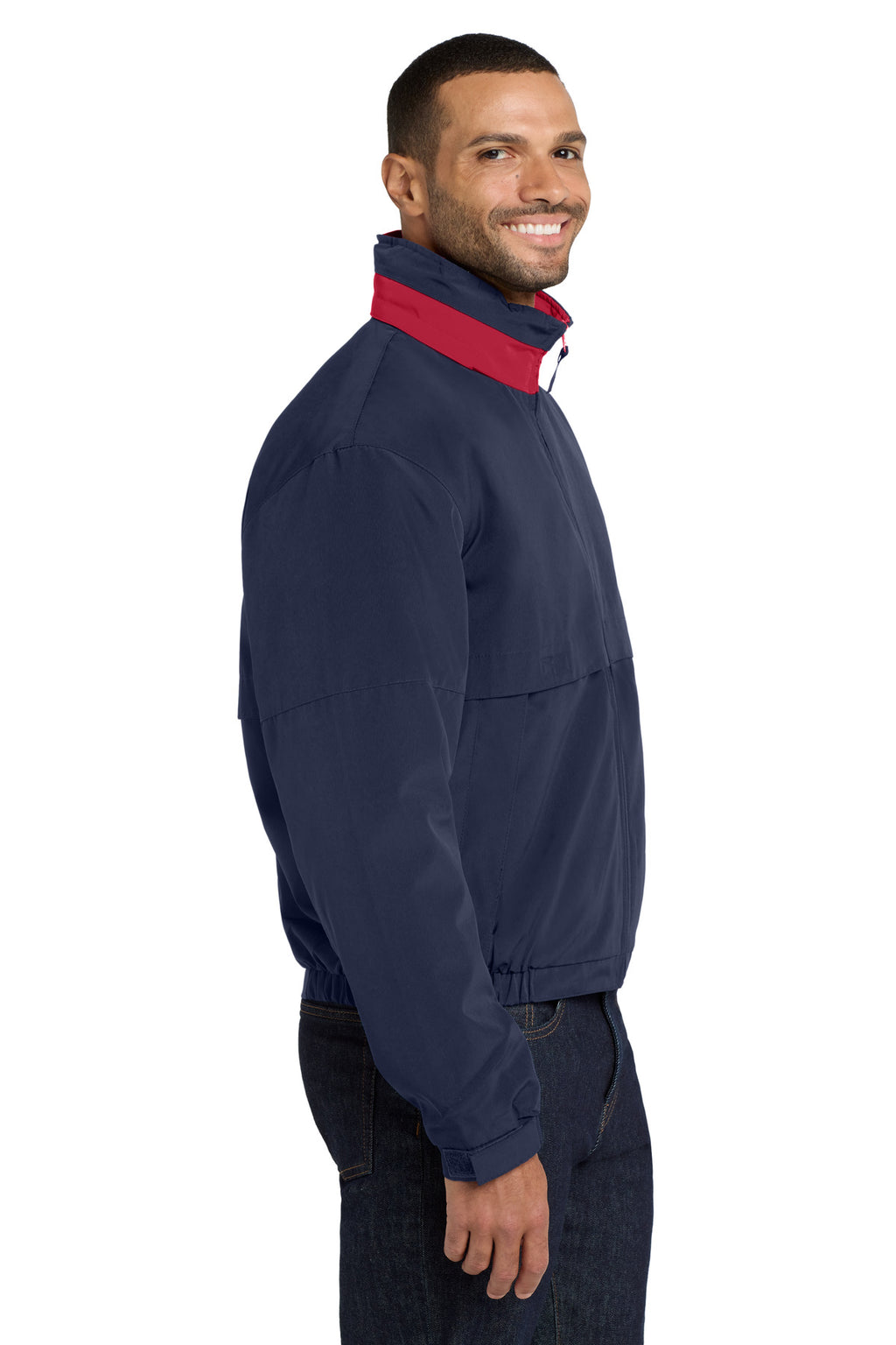 Port Authority Legacy Jacket. J764 - Dark Navy/ Red - side
