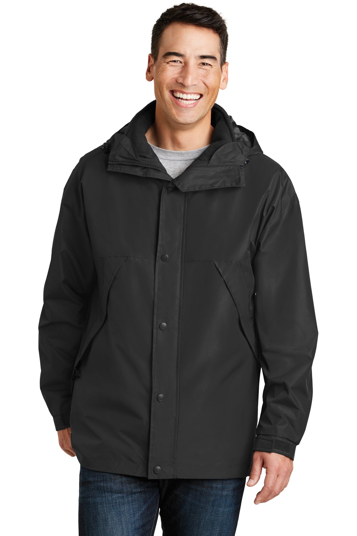 Port Authority 3-in-1 Jacket. J777 - Black/ Black - front