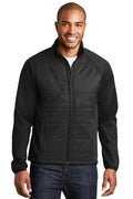 Port Authority Hybrid Soft Shell Jacket. J787 - Deep Black - front