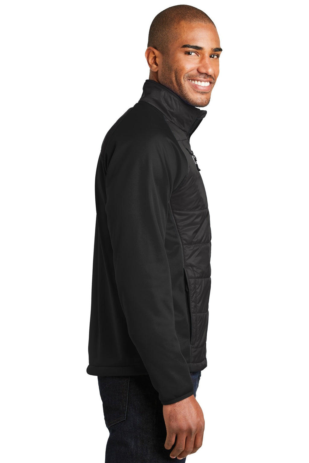 Port Authority Hybrid Soft Shell Jacket. J787 - Deep Black - side