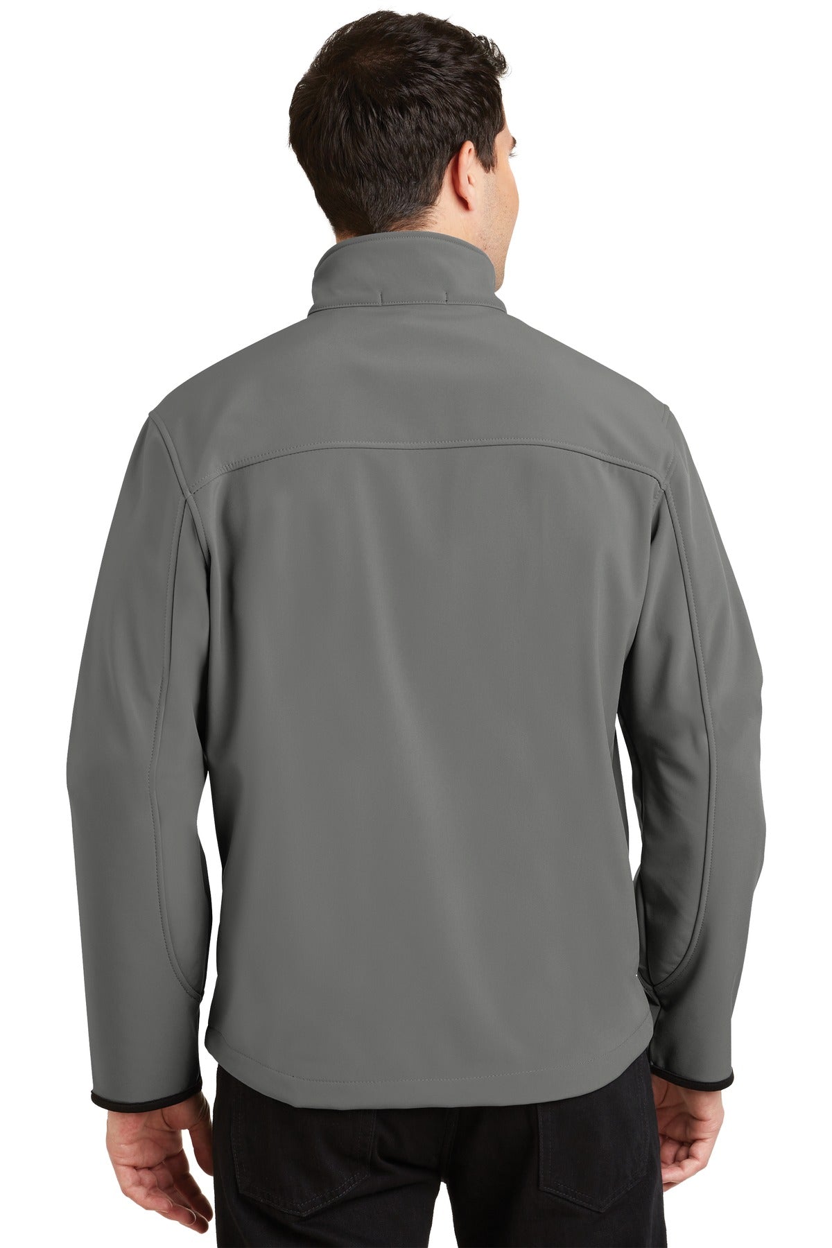 Port Authority Glacier Soft Shell Jacket. J790 - Smoke Grey/ Chrome - back