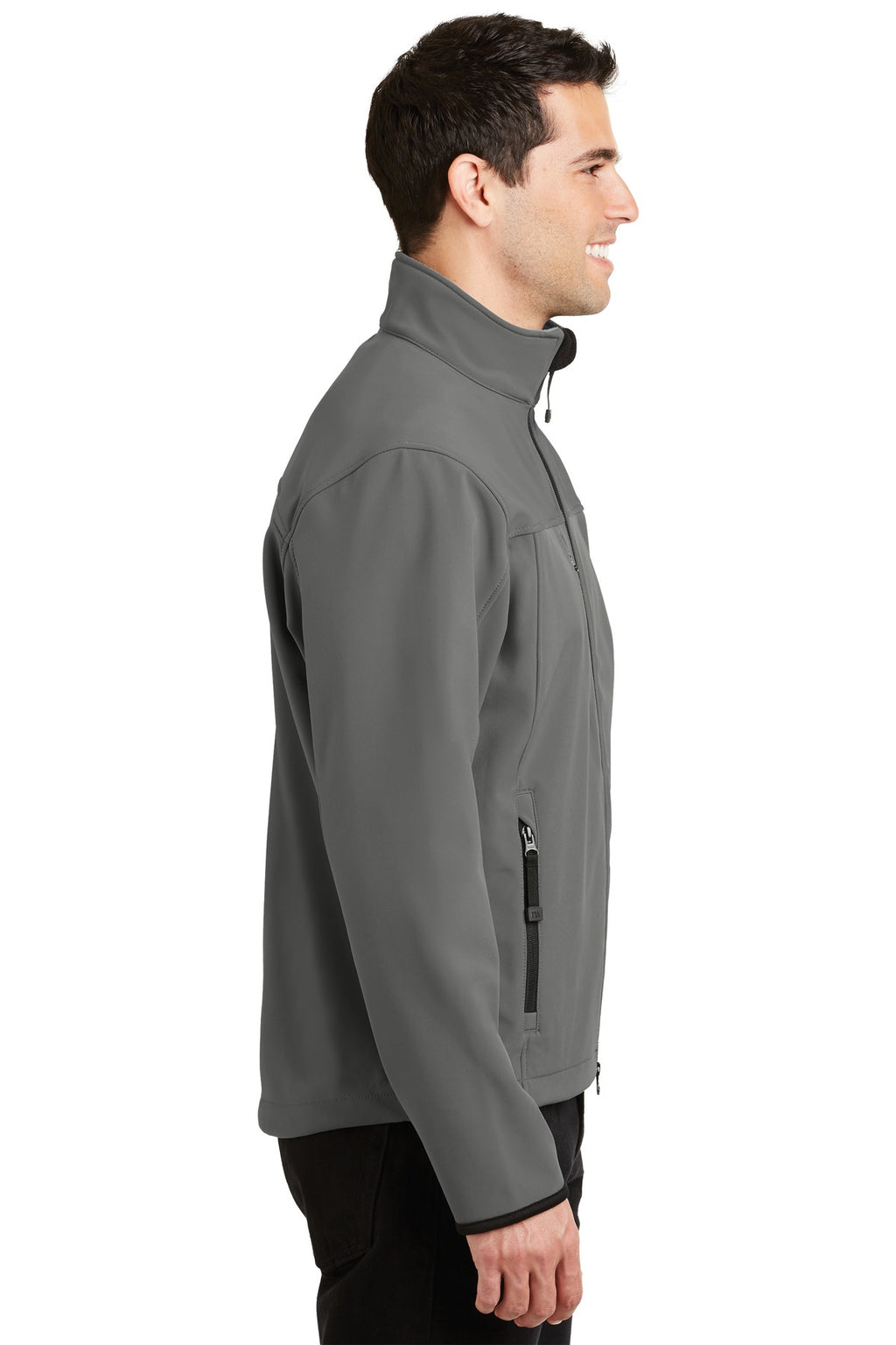 Port Authority Glacier Soft Shell Jacket. J790 - Smoke Grey/ Chrome - side