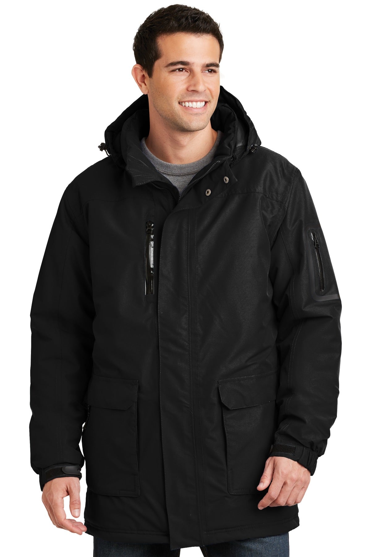 Port Authority Heavyweight Parka. J799 - Black - front