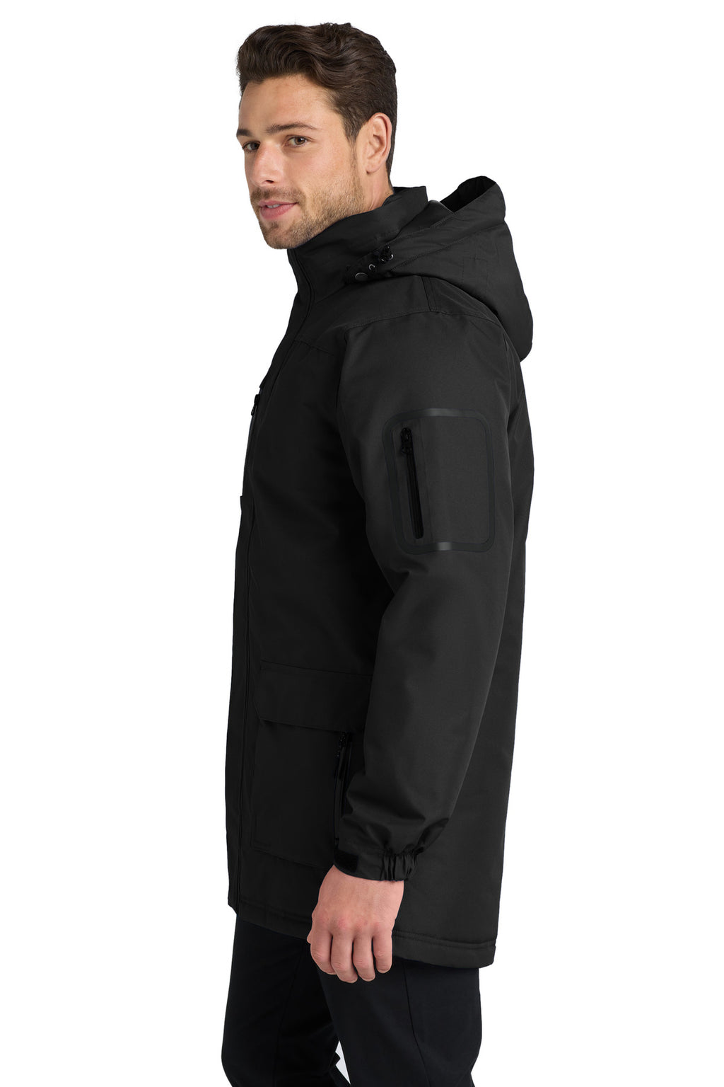 Port Authority Heavyweight Parka. J799 - Black - side