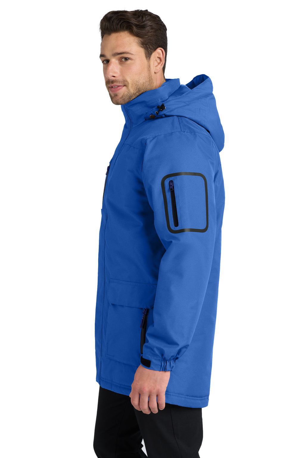Port Authority Heavyweight Parka. J799 - Royal - side