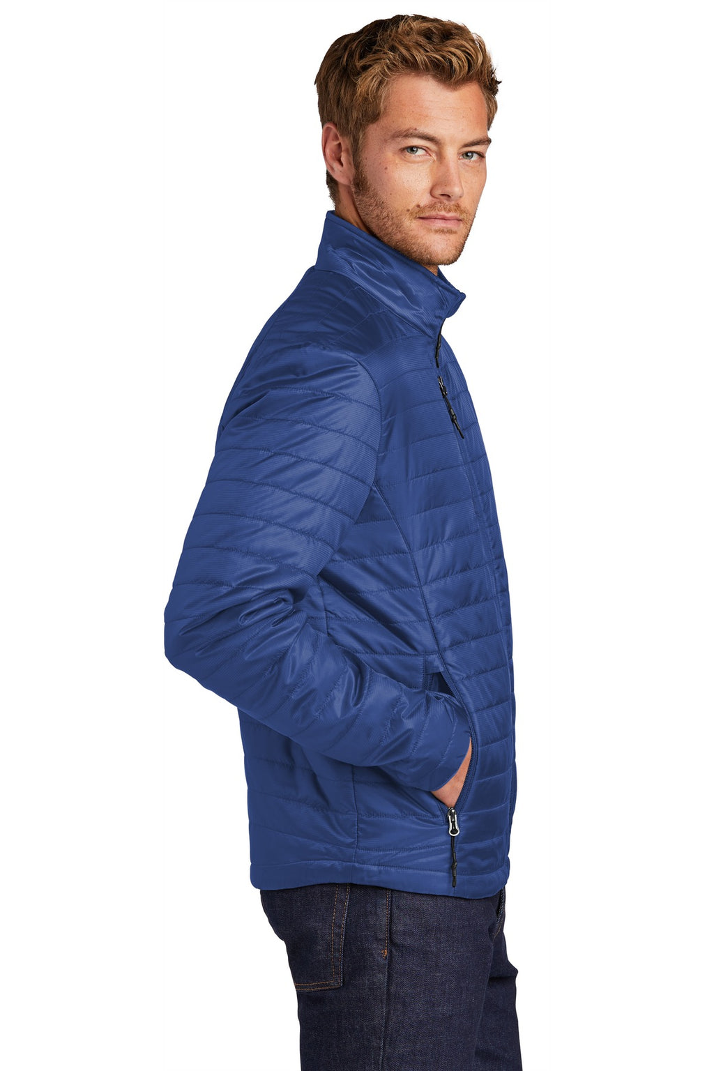 Port Authority Packable Puffy Jacket J850 - Cobalt Blue - side