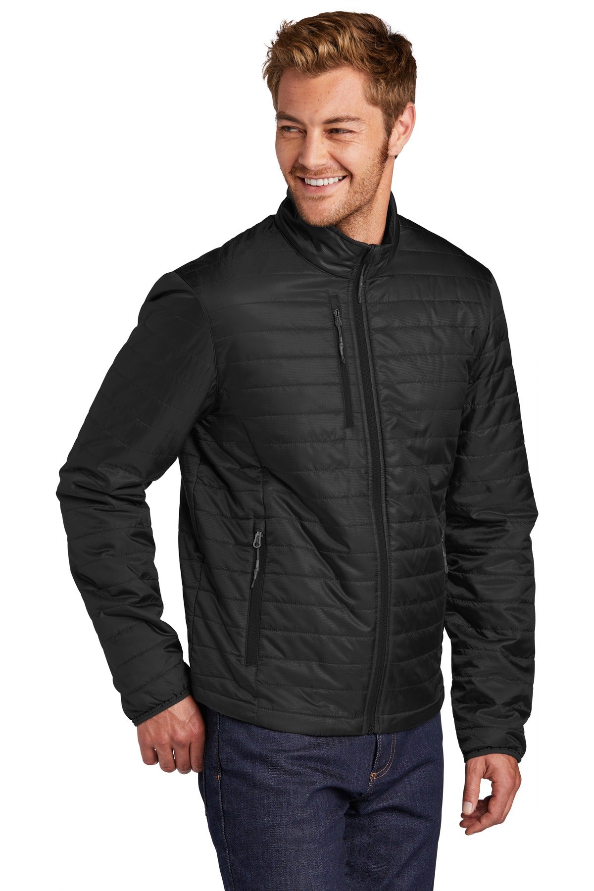 Port Authority Packable Puffy Jacket J850 - Deep Black - three_q