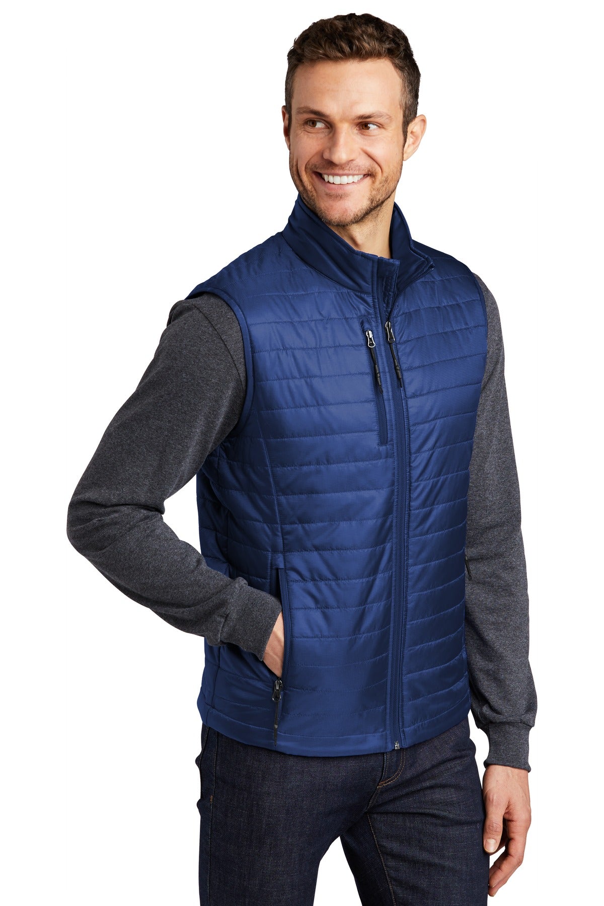 Port Authority Packable Puffy Vest J851 - Cobalt Blue - three_q
