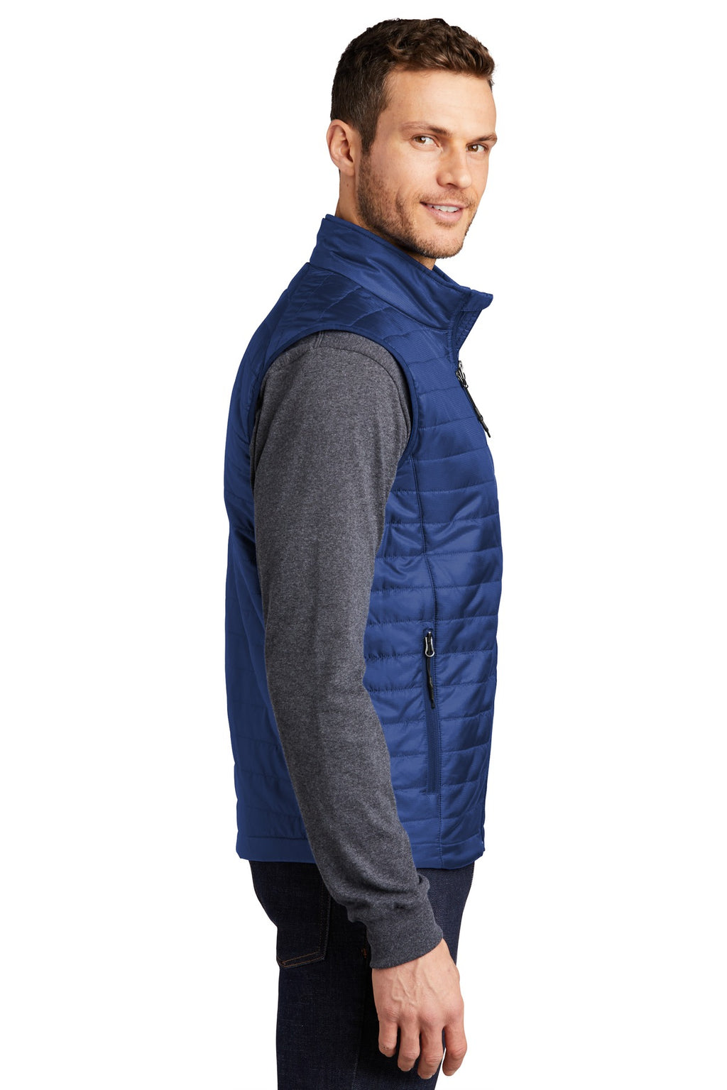 Port Authority Packable Puffy Vest J851 - Cobalt Blue - side