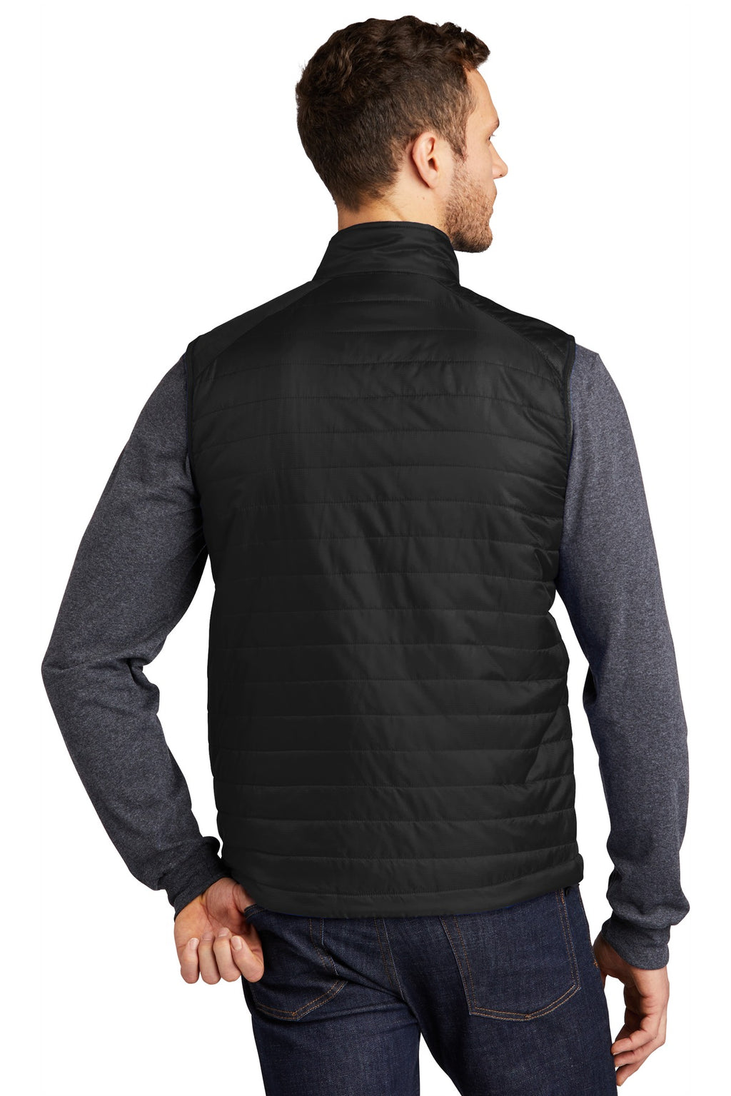 Port Authority Packable Puffy Vest J851 - Deep Black - back