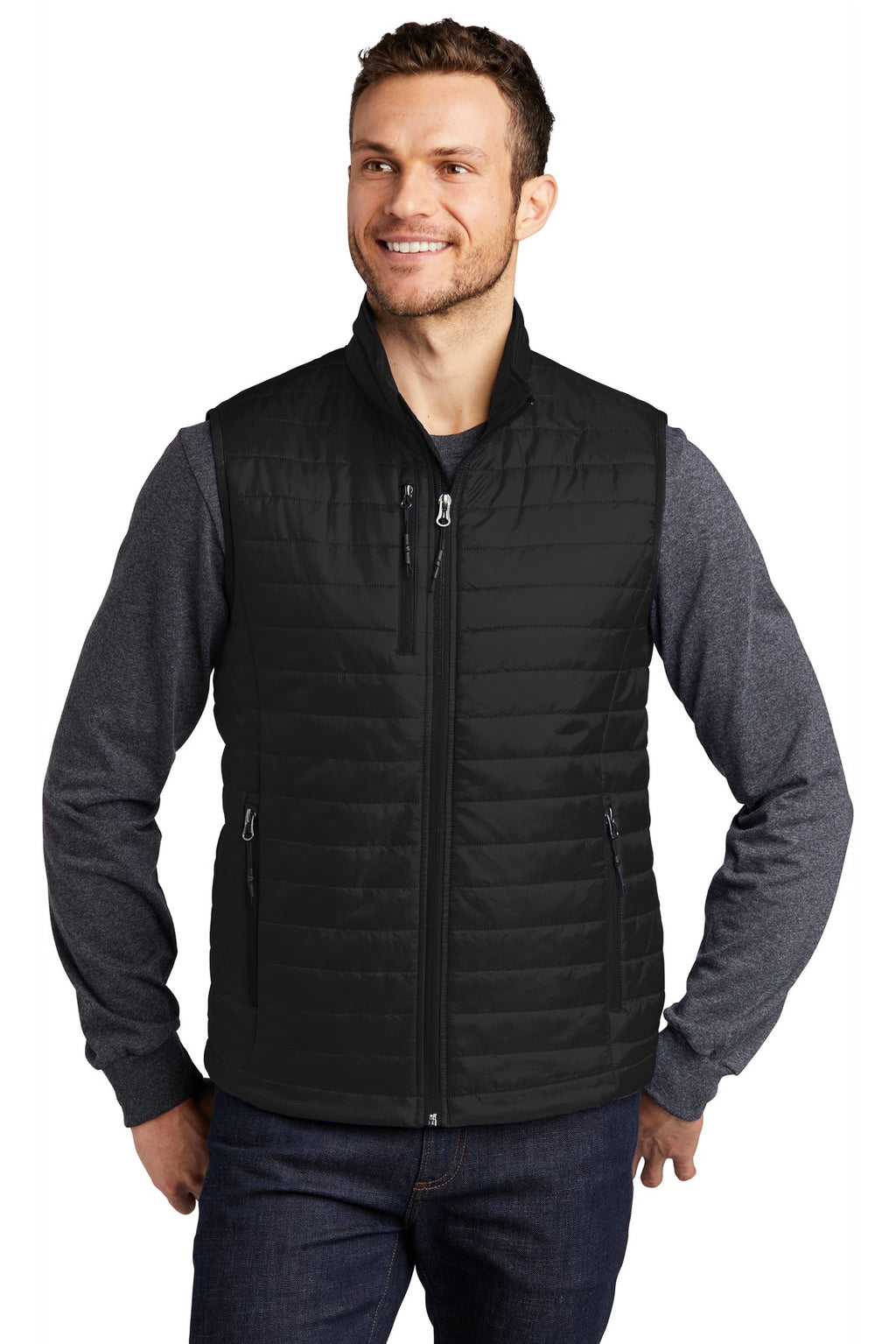 Port Authority Packable Puffy Vest J851 - Deep Black - front