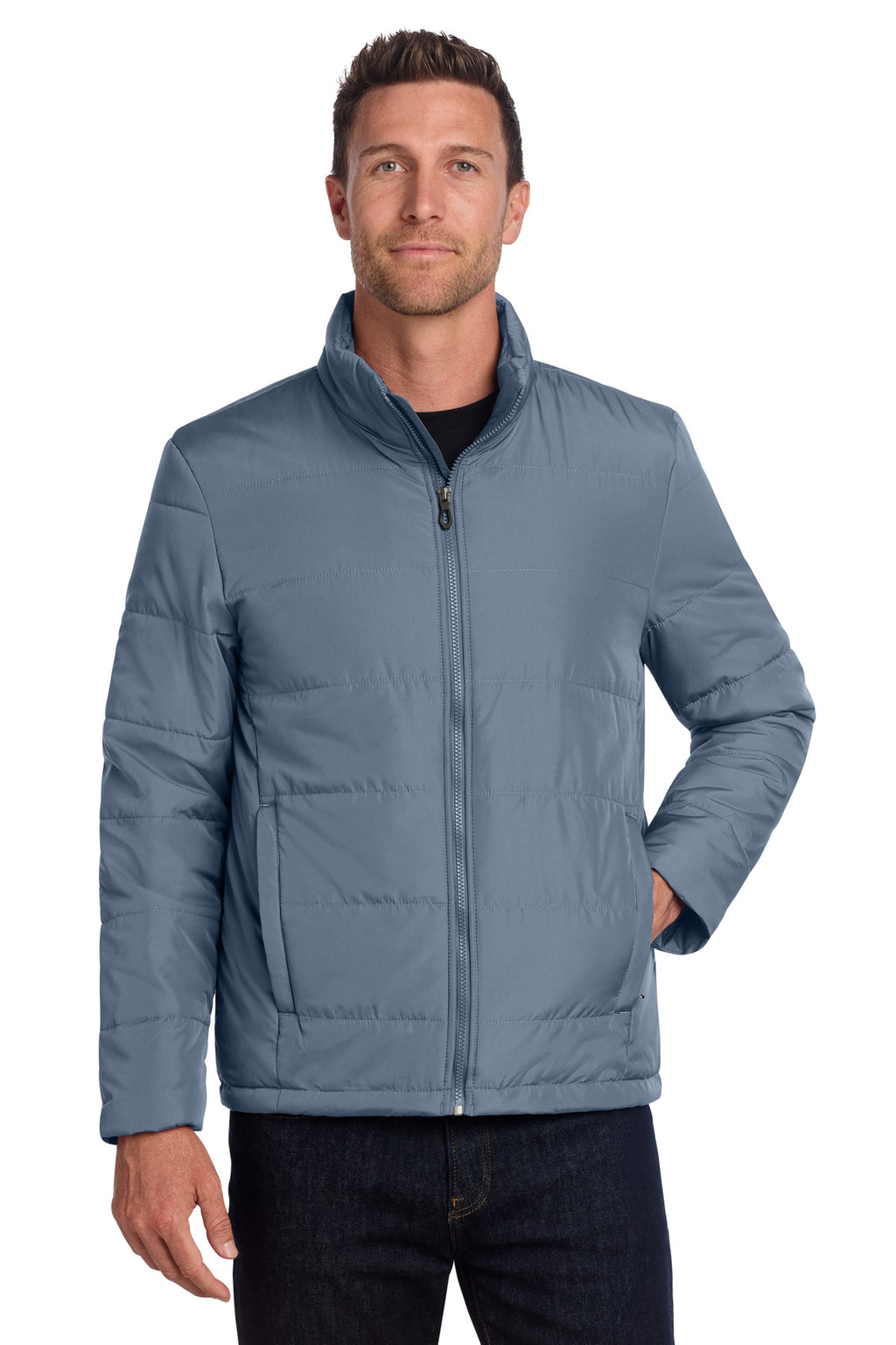 Port Authority Puffer Jacket J852 - Dusk Blue - front