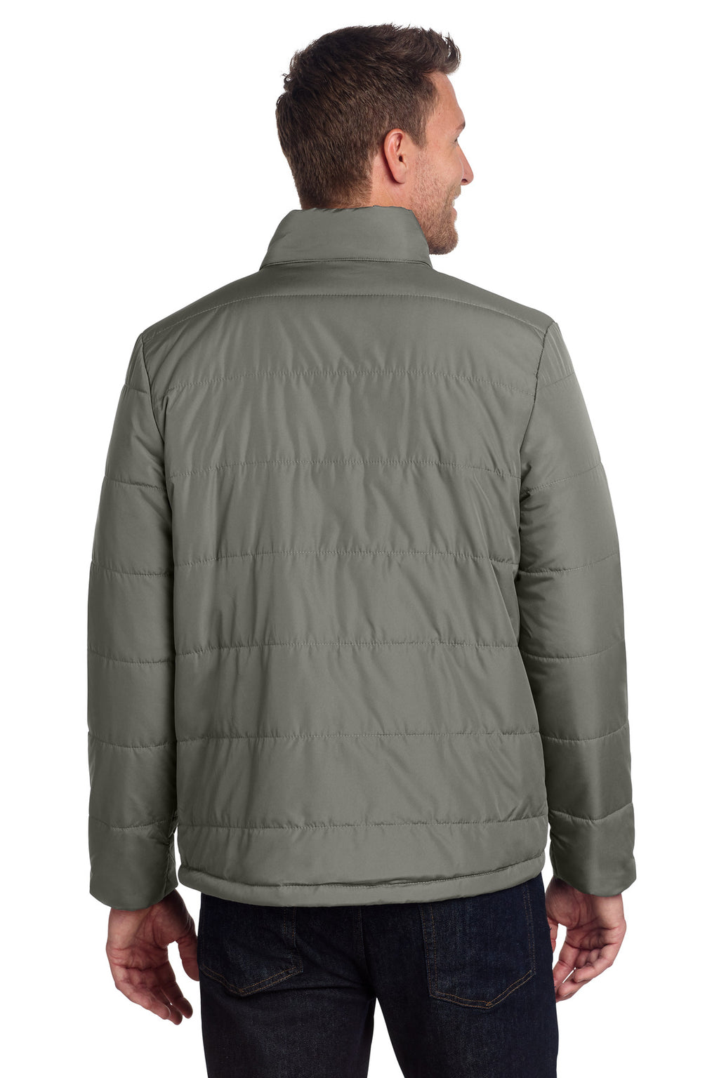 Port Authority Puffer Jacket J852 - Shadow Grey - back