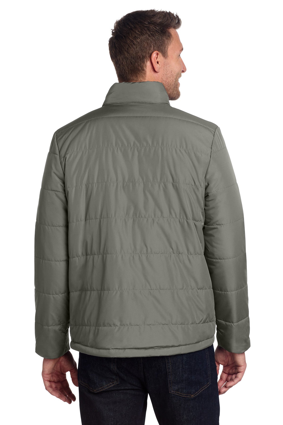 Port Authority Puffer Jacket J852 - Shadow Grey - back