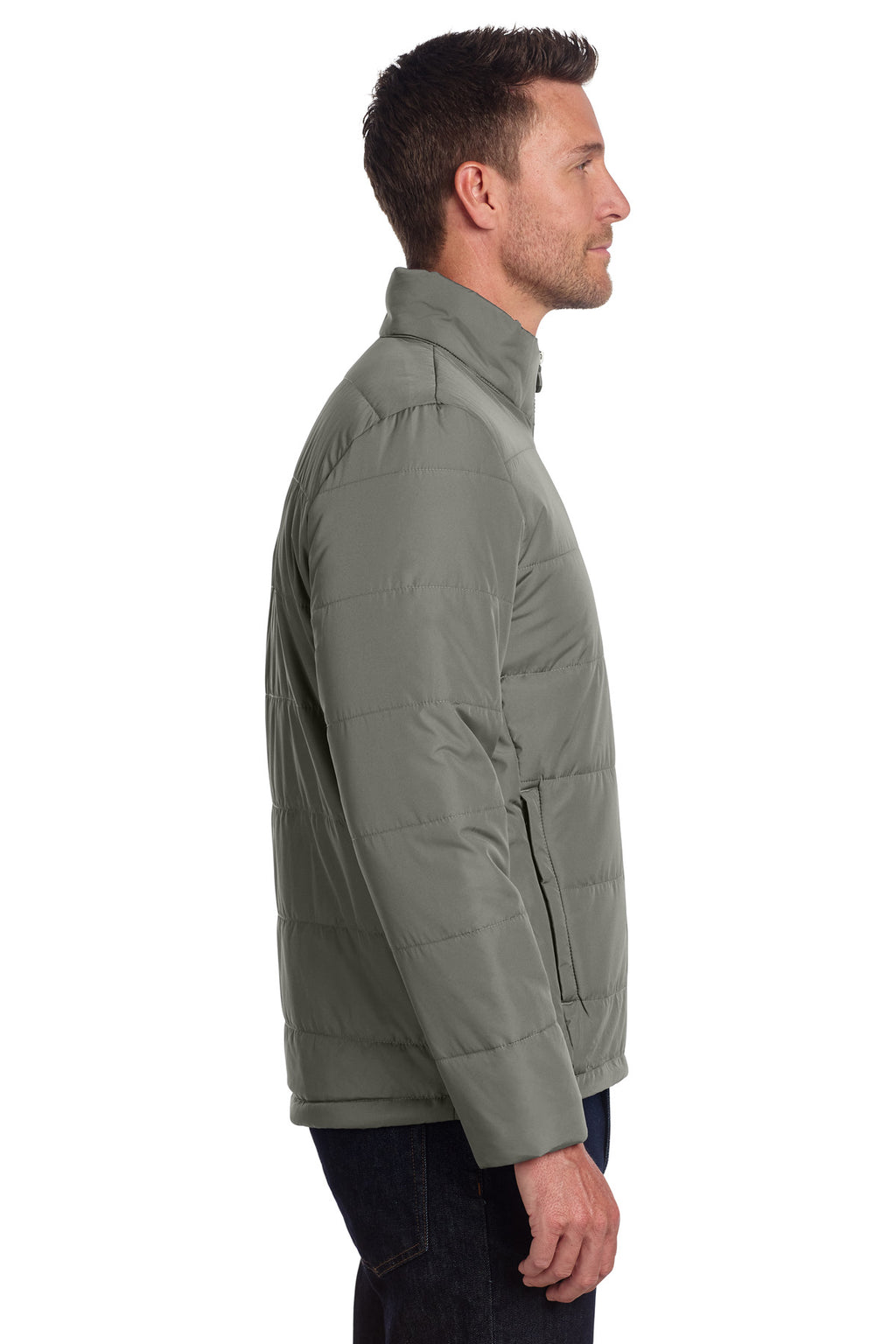 Port Authority Puffer Jacket J852 - Shadow Grey - side