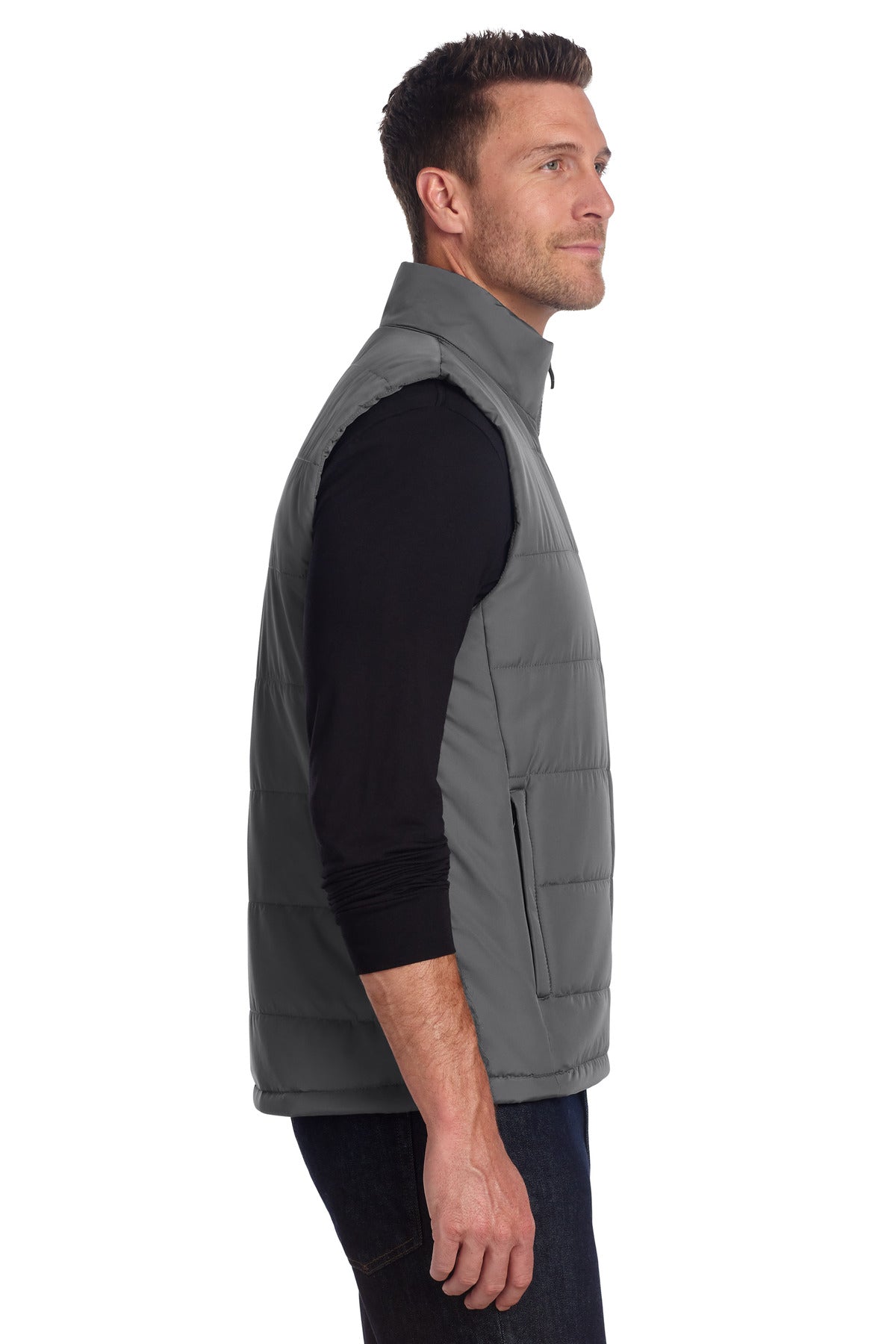 Port Authority Puffer Vest J853 - Shadow Grey - side