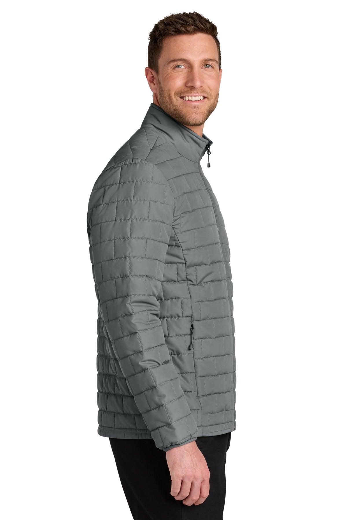 Port Authority C-FREE Brick Jacket J854 - Smoke Grey - side