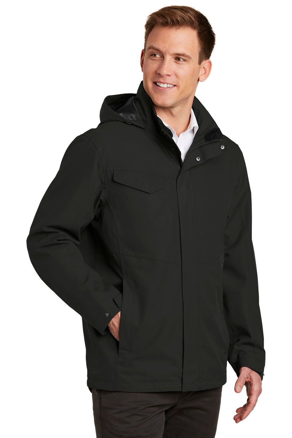 Port Authority Collective Outer Shell Jacket. J900 - Deep Black - three_q