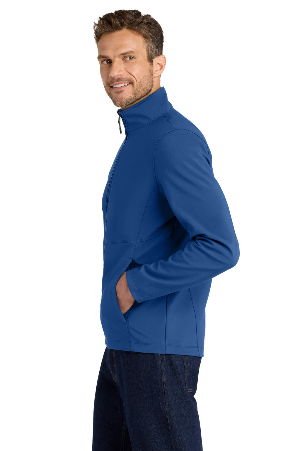 Port Authority Collective Soft Shell Jacket. J901 - Night Sky Blue - side