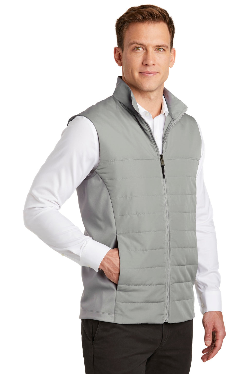 Port Authority Collective Insulated Vest. J903 - Gusty Grey - three_q