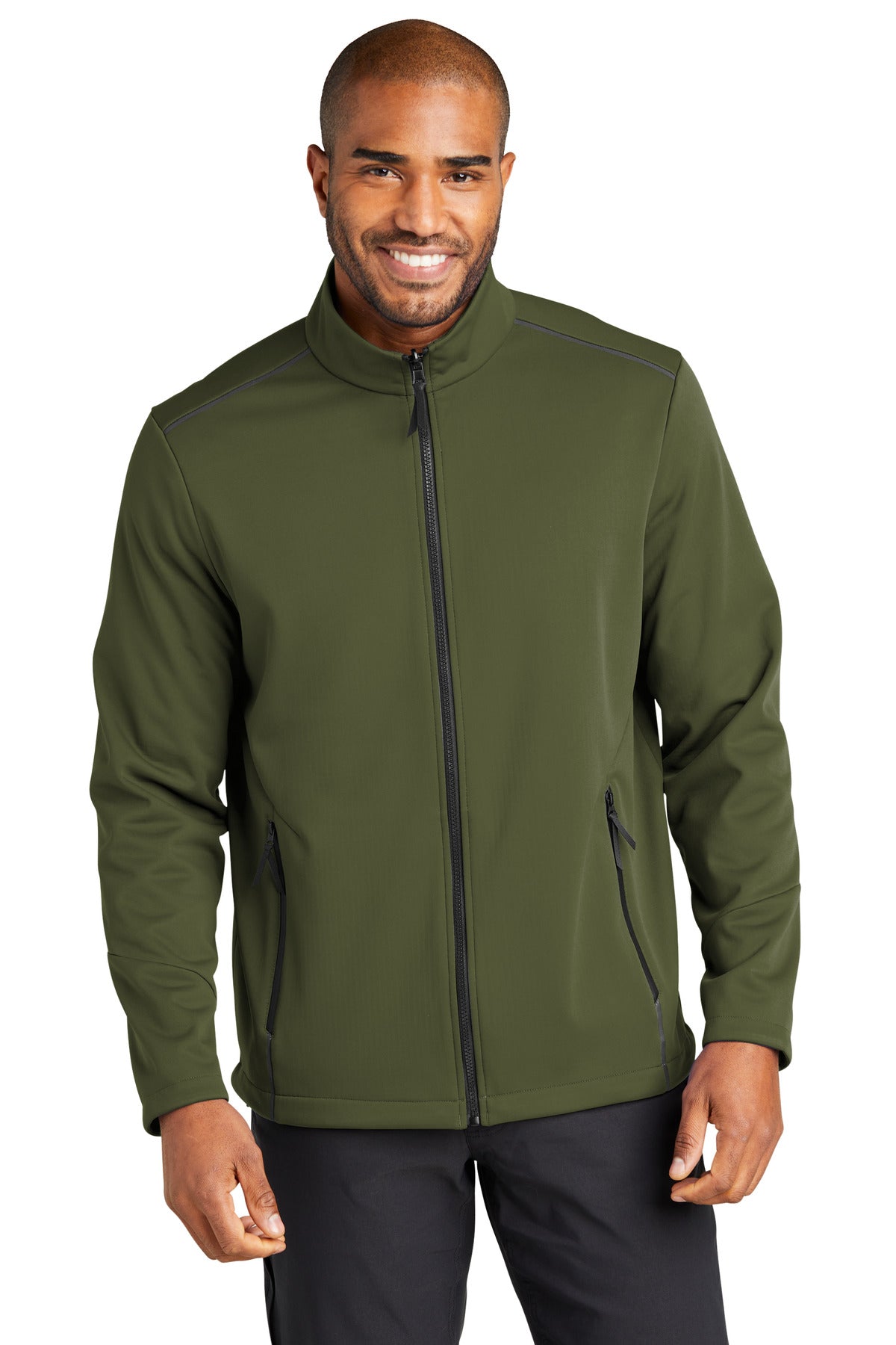 Port Authority Collective Tech Soft Shell Jacket J921 - Olive Green - front
