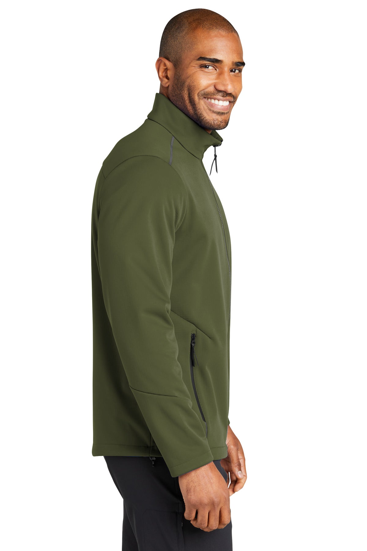 Port Authority Collective Tech Soft Shell Jacket J921 - Olive Green - side
