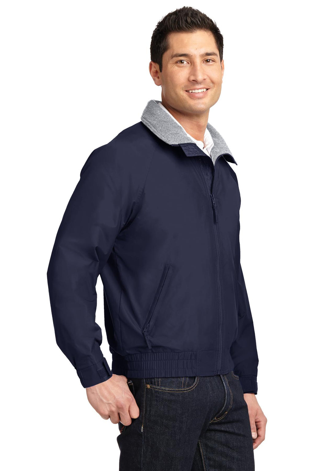 Port Authority Competitor Jacket. JP54 - True Navy/ Grey Heather - three_q