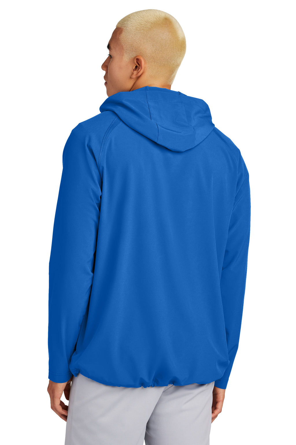 Sport-Tek Repeat 1/2-Zip Long Sleeve Hooded Jacket JST488 - True Royal - back