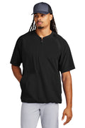 Sport-Tek Repeat 1/2-Zip Short Sleeve Jacket JST489 - Black - front