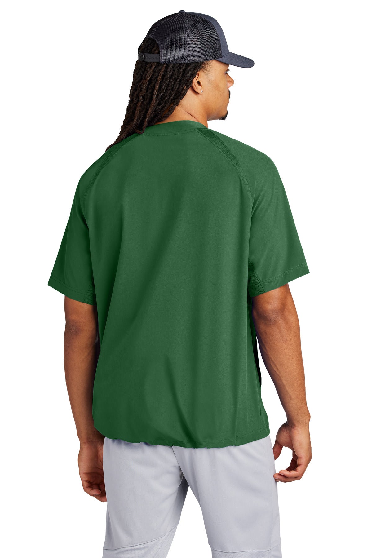 Sport-Tek Repeat 1/2-Zip Short Sleeve Jacket JST489 - Forest Green - back